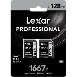 Lexar Lexar Pro SDXC 1667x UHS-II 128GB 2-Pack