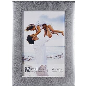 Malden Malden Linear Metallic Silver 4x6 Frame