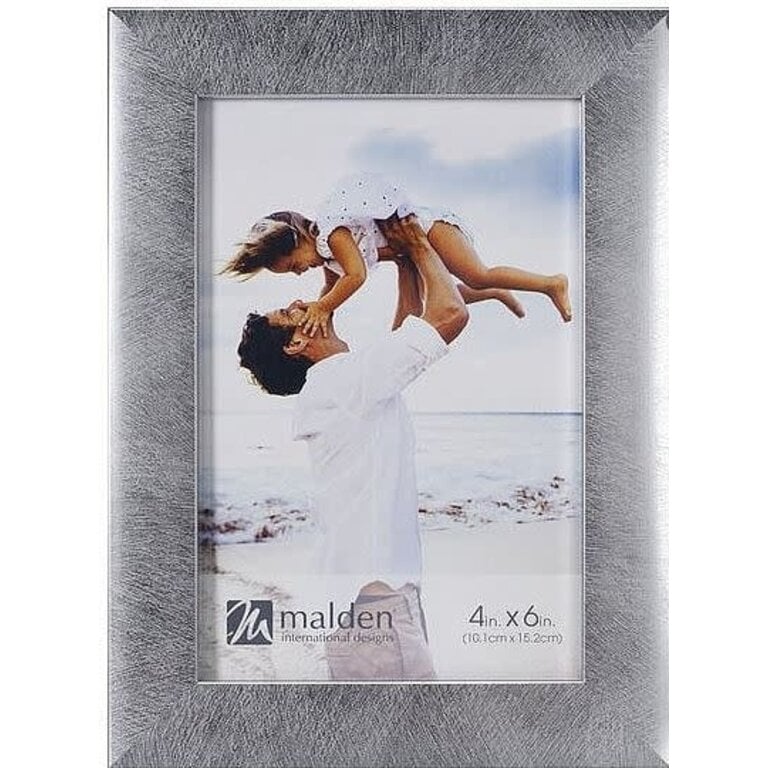 Malden Malden Linear Metallic Silver 4x6 Frame
