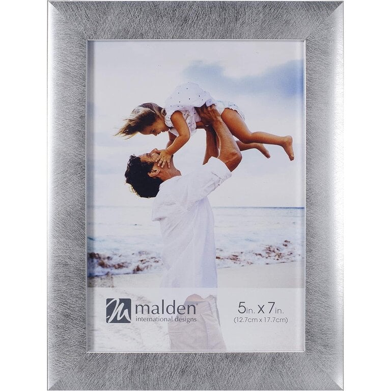 Malden Malden Linear Metallic Silver 5x7 Frame