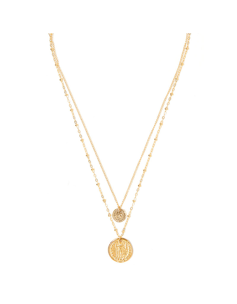 TESS + TRICIA Duo Coin Charm Necklace