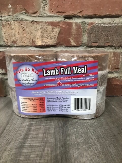 Lamb Full Meal 4lbs (8-0.5lb patties)