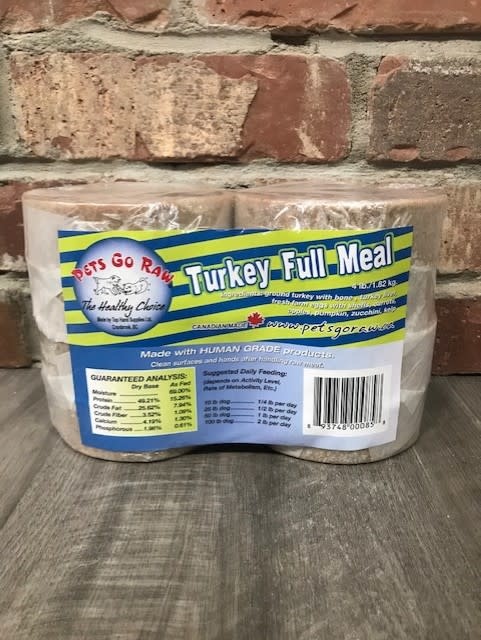 Turkey Full Meal 4lbs (8-0.5lb patties)