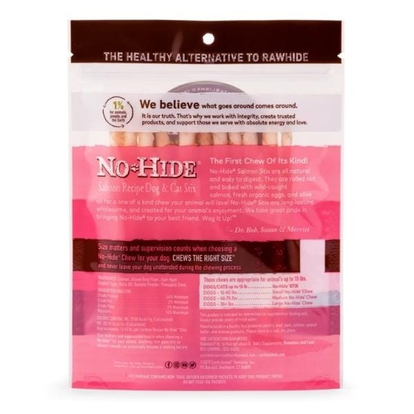 No Hide Chew Salmon Stick (single and 10 pack)