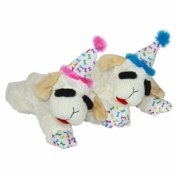 Multipet Lamb Chop  with Birthday Hat 10.5"
