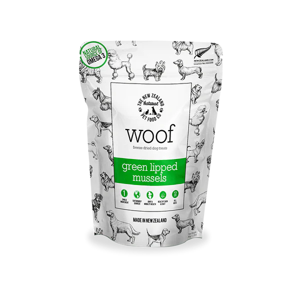 Woof  Green Lipped Mussels Treat 50g