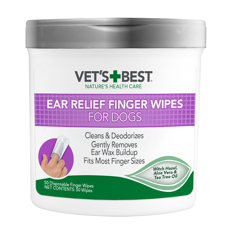 Vets Best Ear Relief Finger Wipes 50