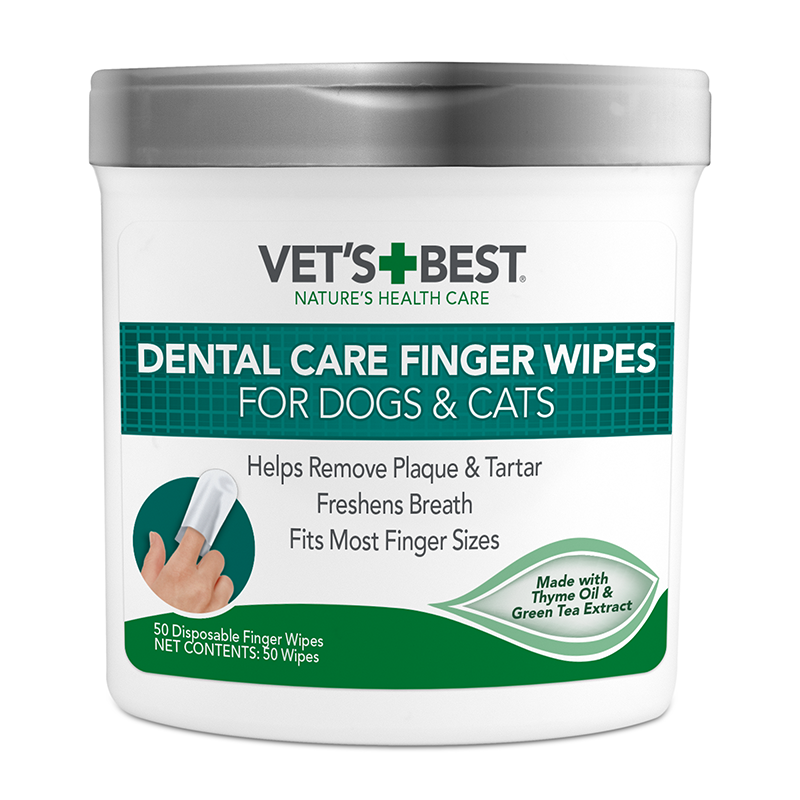Vets Best Dental Finger Wipes 50's