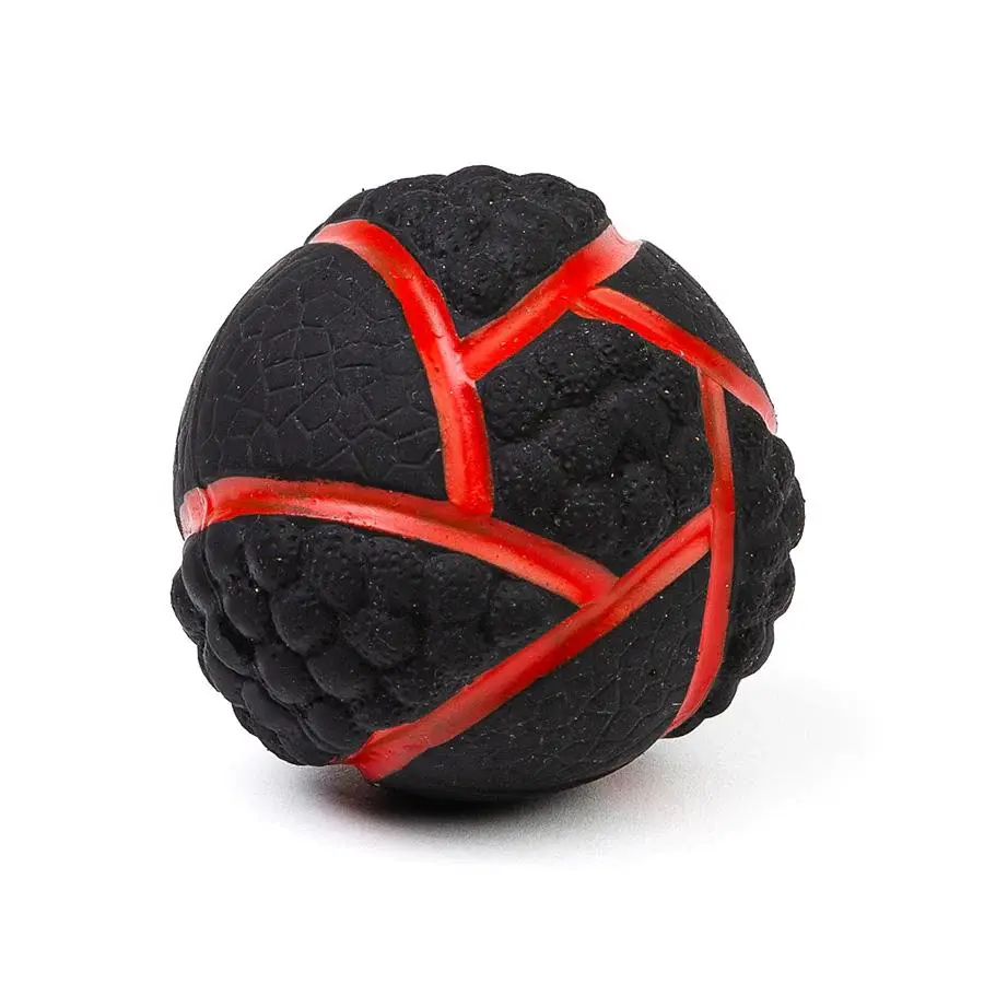 Soccer Ball Squeaker 3" Black & Red