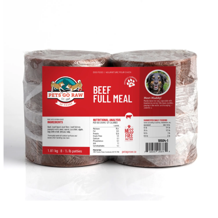 Beef Full Meal   4lbs (8-0.5lb patties)