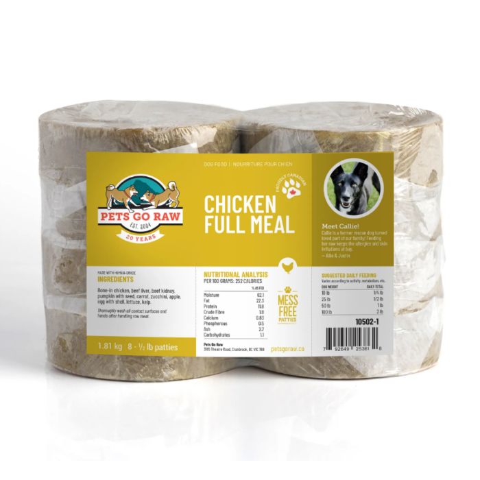 Chicken Full Meal 4lbs (8-0.5lb patties)