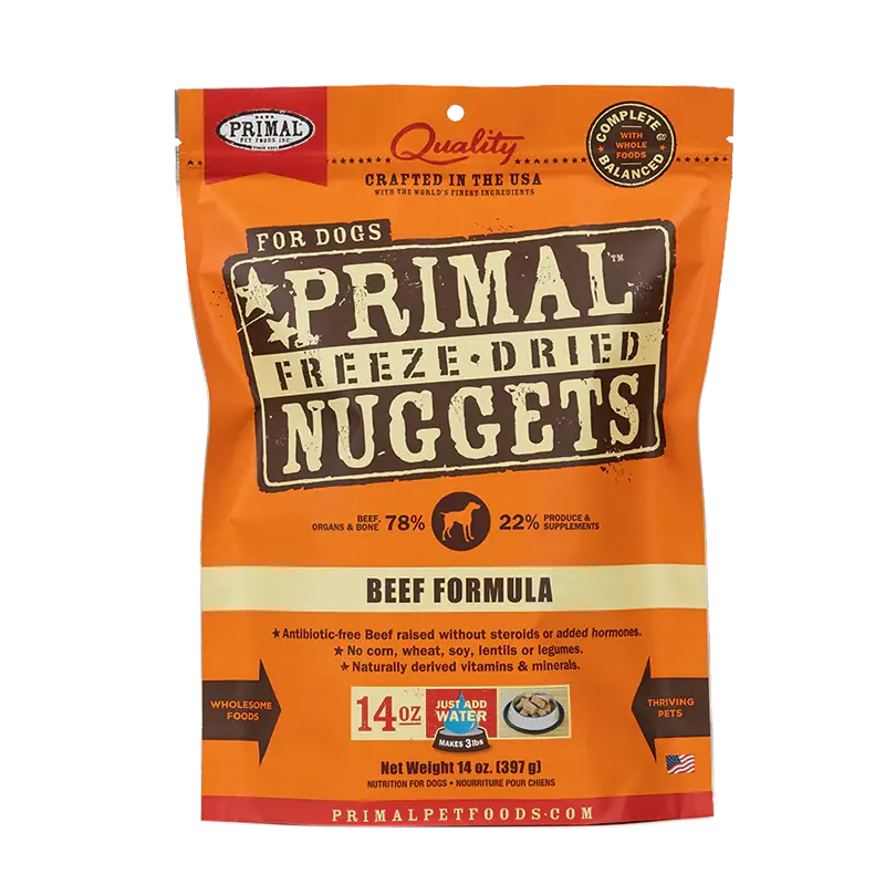 Primal Dog Freeze Dried Beef Nuggets 14 oz