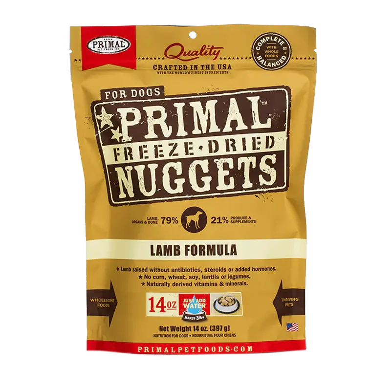 Primal Dog Freeze Dried Lamb Nuggets 14 oz