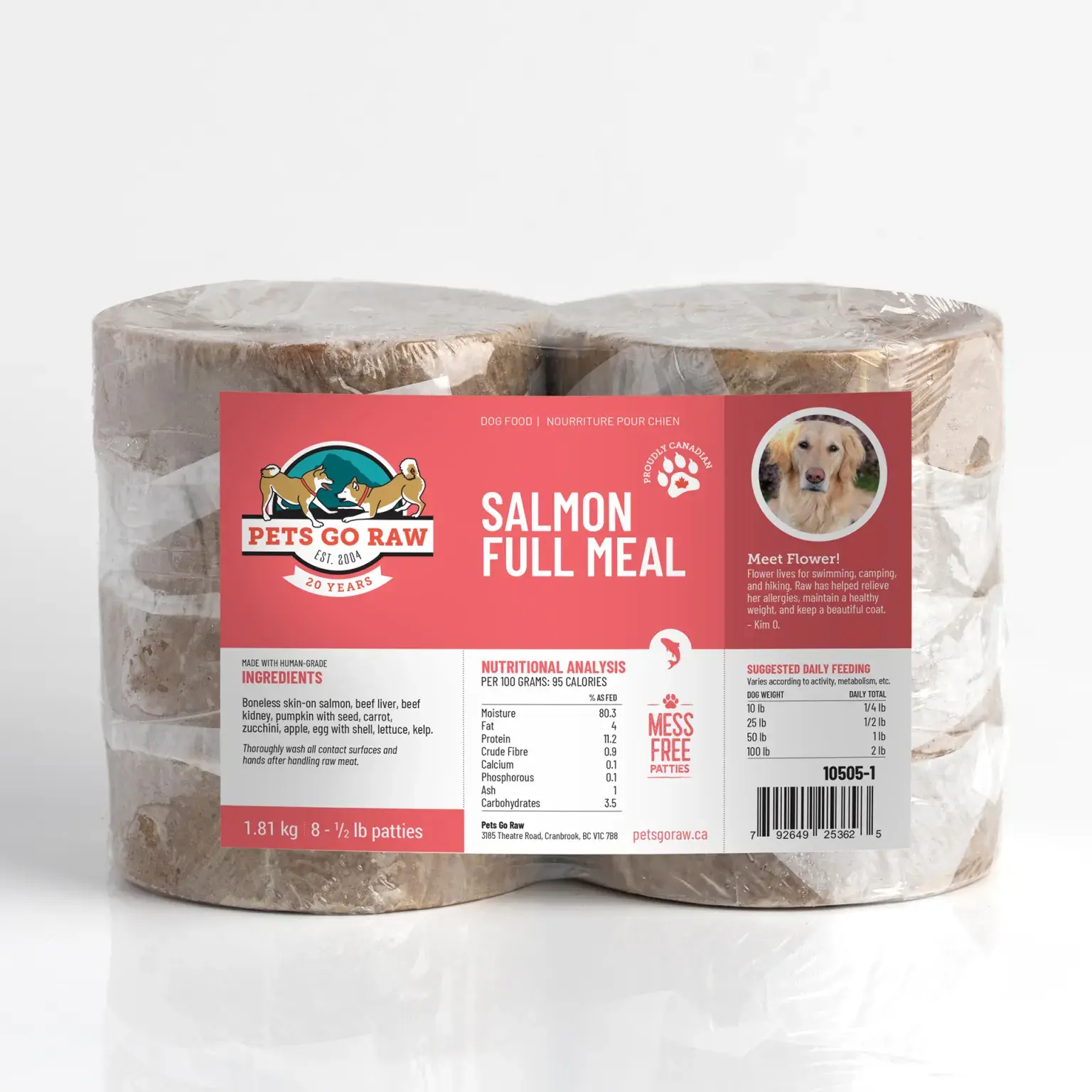 Salmon Full Meal 4lbs (8-0.5lb patties)