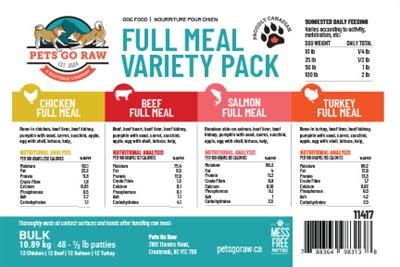 VARIETY FULL MEAL BULK - 24LB