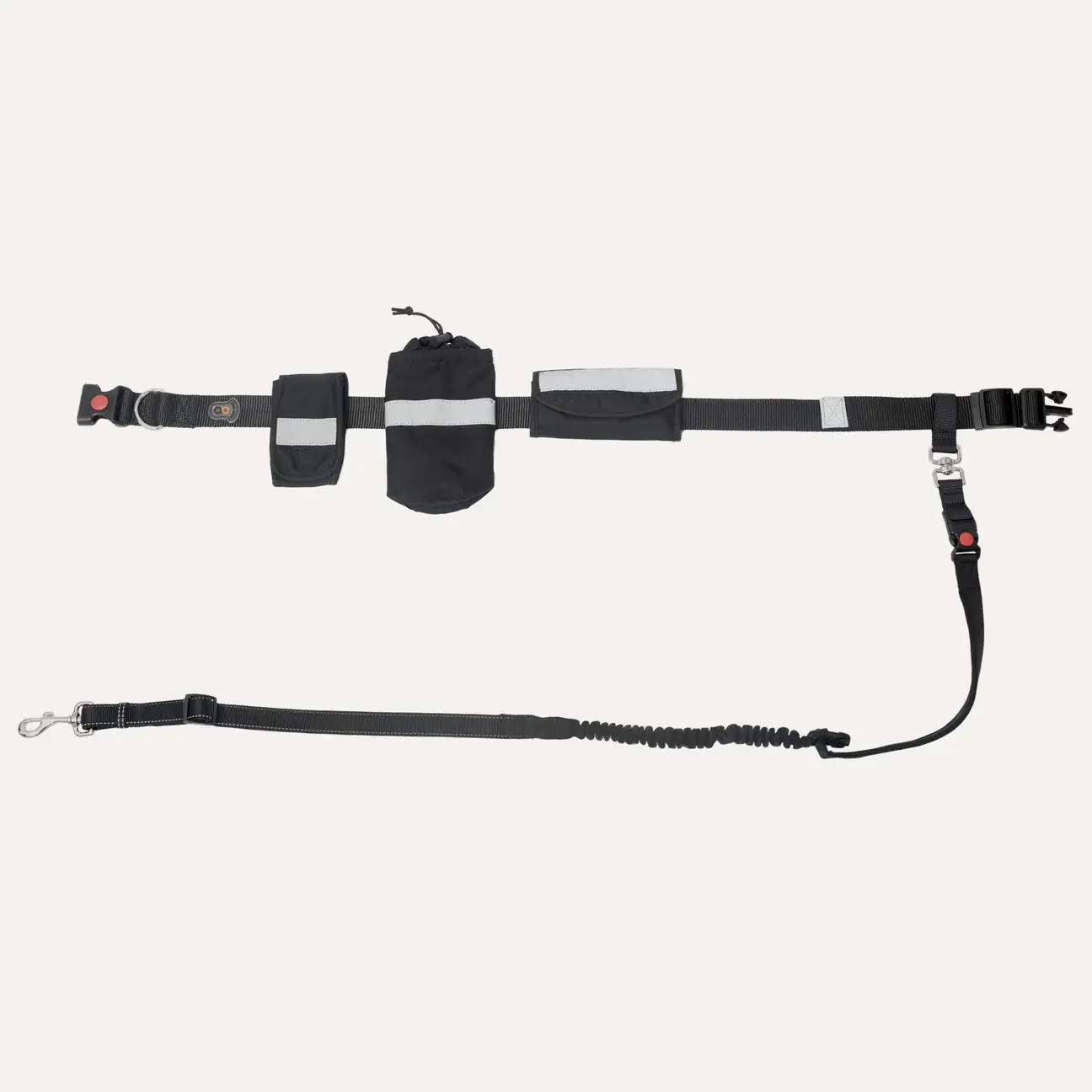 Waist Bungee Leash Black/Grey
