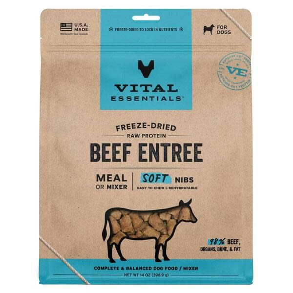 FD Raw Beef Entree & Mixer Soft Nibs 14OZ