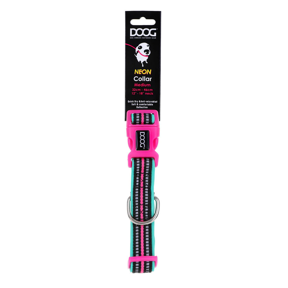 DOOG Neon Dog Collar Rin Tin Tin MEDIUM