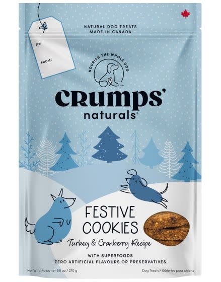 Crumps Holiday Festive Cookies Turkey & Cranberry