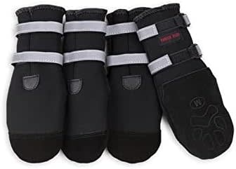PAWSH PADS Reflective Neoprene Dog Boots with Leather Toe and Sole