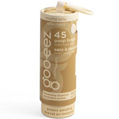DEKI Gooeez GZ3030 Poop Bag 45ct w Dispenser Moka Latte