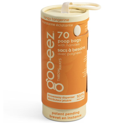 DEKI Gooeez GZ3014 Poop Bag 70ct w Dispenser Tangy Tangerine