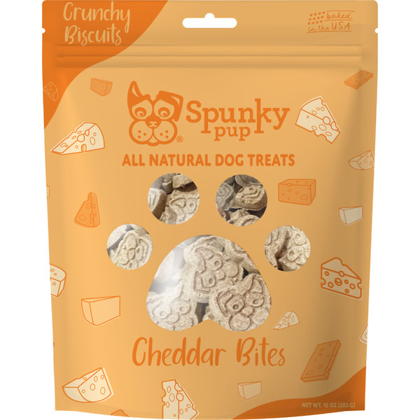 Spunky Pup Crunchy Biscuits Cheddar Bites 10oz
