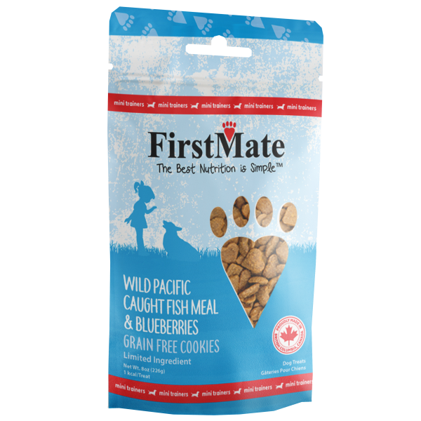 FirstMate Dog Treats GF Cookies Mini Fish & Blueberries