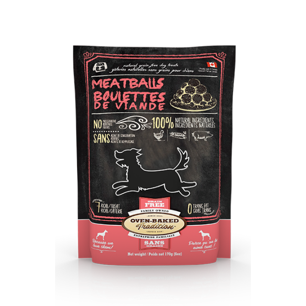 Oven-Baked Tradition Dog GF Meat Balls Chicken & Pork 6 oz