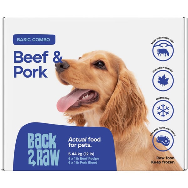 Back2Raw Dog Frozen  Basics Beef/Pork Blend 12LB