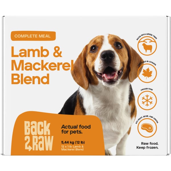 Back2Raw Dog Frozen Frozen Complete Lamb/Mackerel Blend 12LB