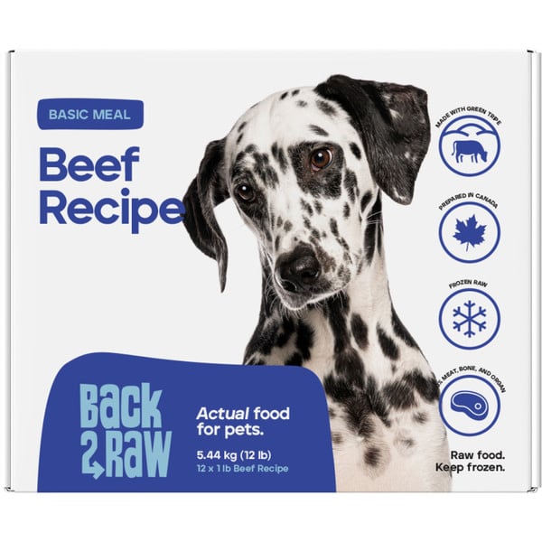 Back2Raw Dog Frozen Basics Beef Recipe 12LB