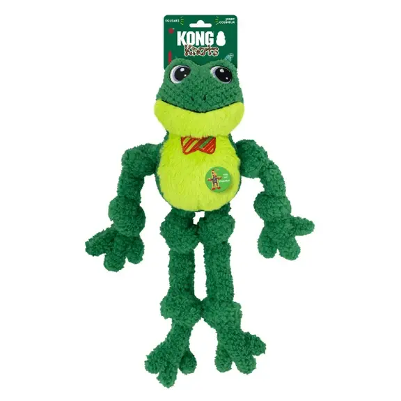 Kong L-X Holiday Knots BowTie Frog