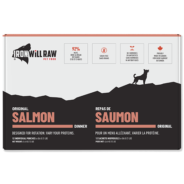 Iron Will Raw Dog Original Salmon 12/1lb