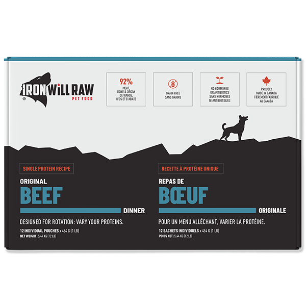 Iron Will Raw Dog Original Beef 12/1lb