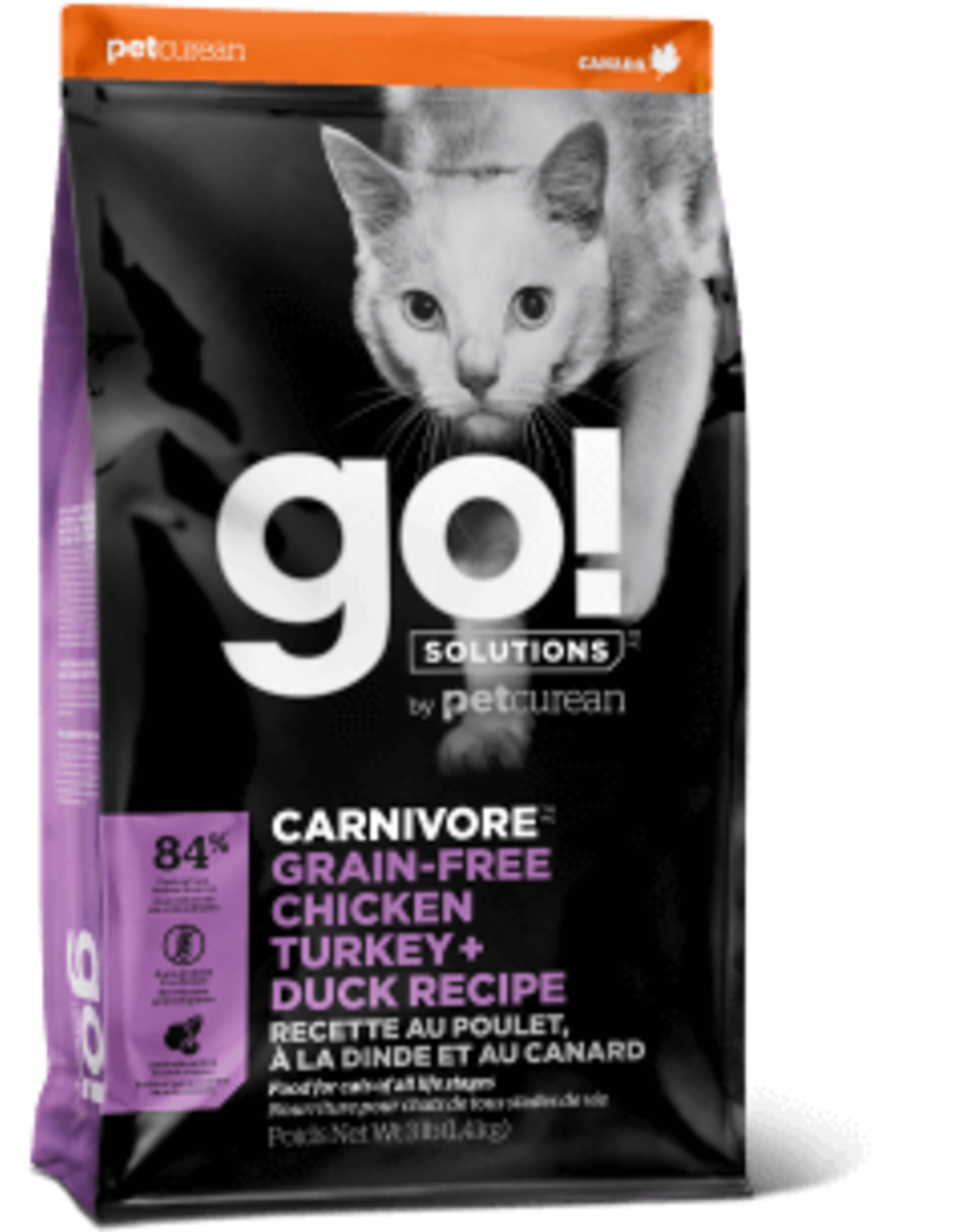 Petcurean Go! Carnivore S.G. Poulet/Dinde/Canard (Chat)