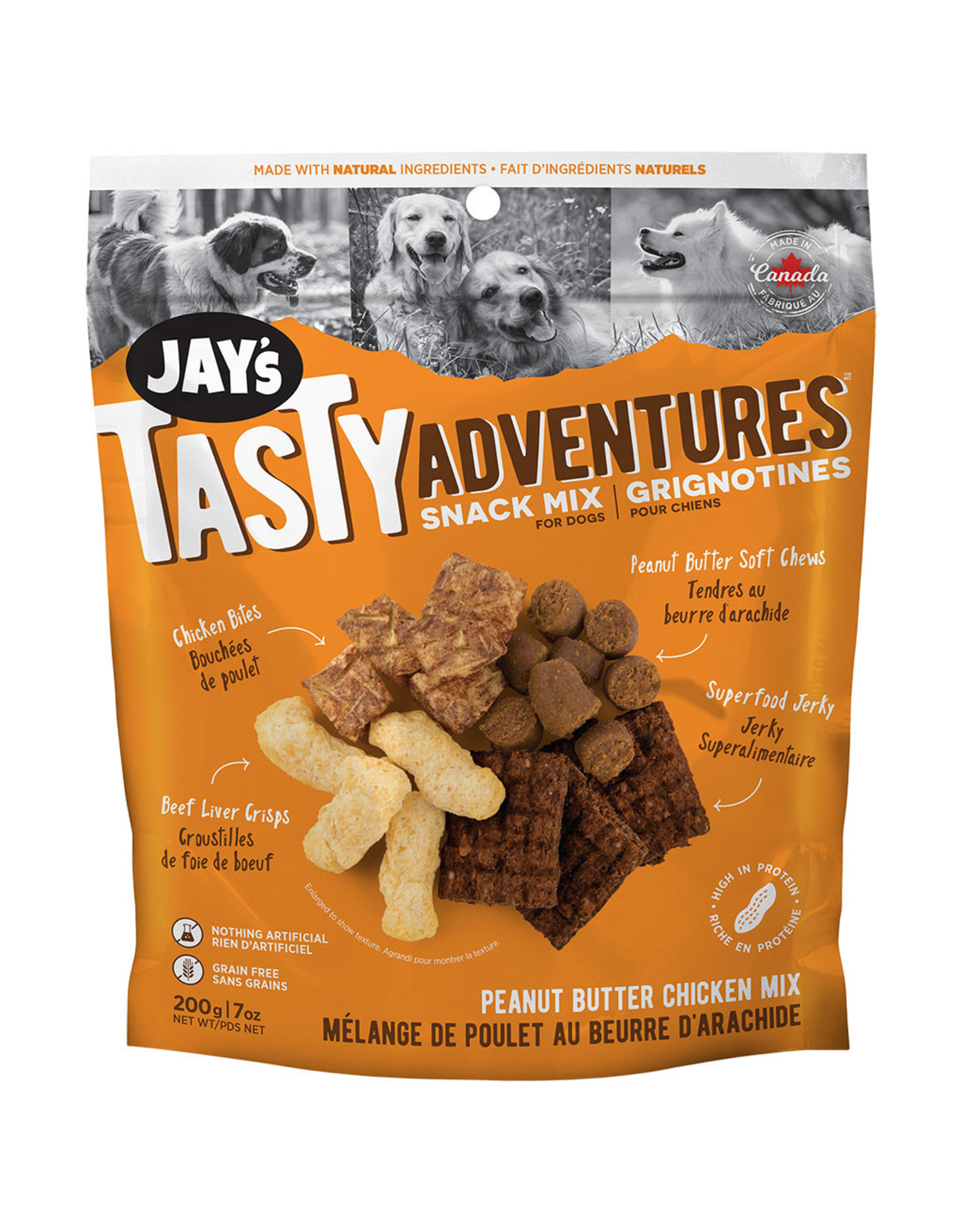 Jays tasty Jay's Tasty Adventure Gâteries Poulet & Beurre d'arachide 200g