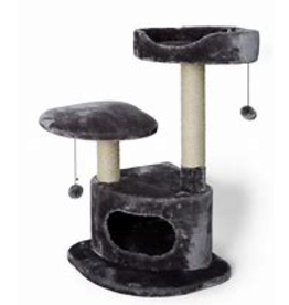 Bud's Bud'z arbre à chat Condo 2 perchoirs gris 50*50*80.5cm