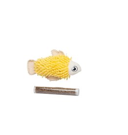 Bud's *DISC* Bud'z jouet poisson jaune + tube herbe à chat