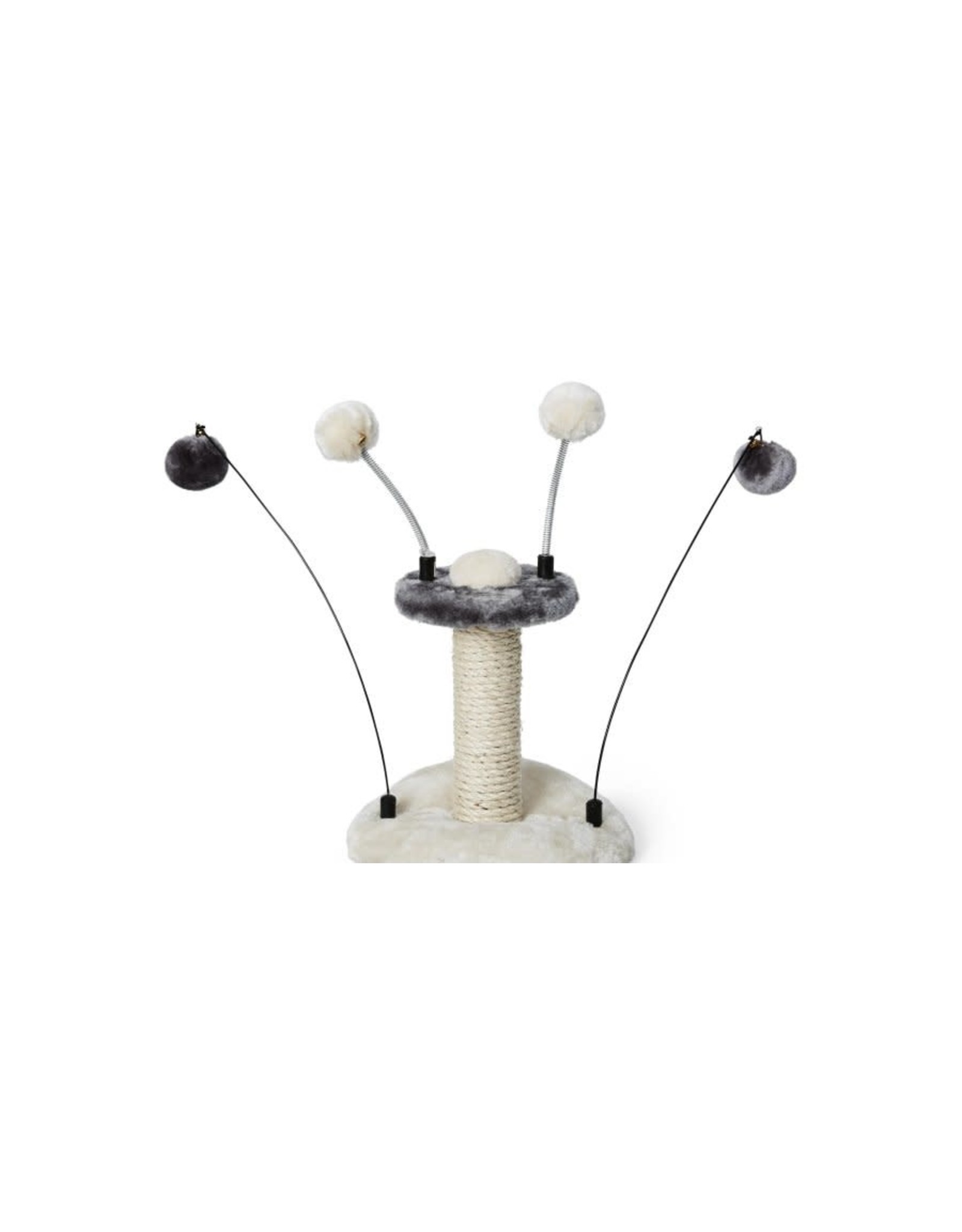 Bud's *DISC* Bud'z station de jeu avec pompons et poteau sisal gris 25cm