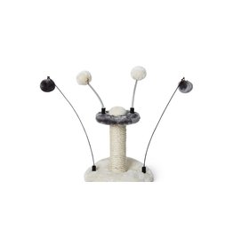 Bud's *DISC* Bud'z station de jeu avec pompons et poteau sisal gris 25cm