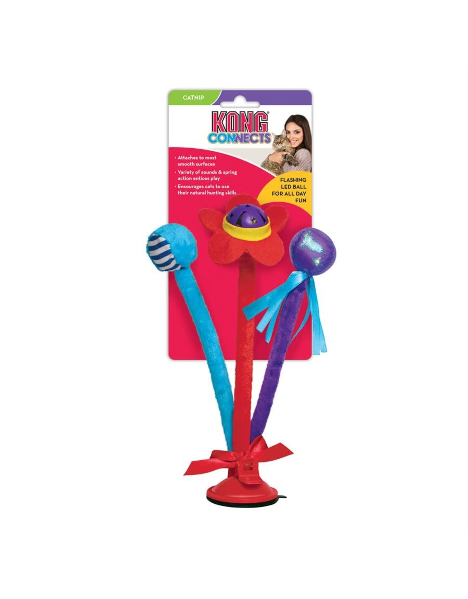 kong *DISC* Kong Connects Bat'N Spring (catnip)