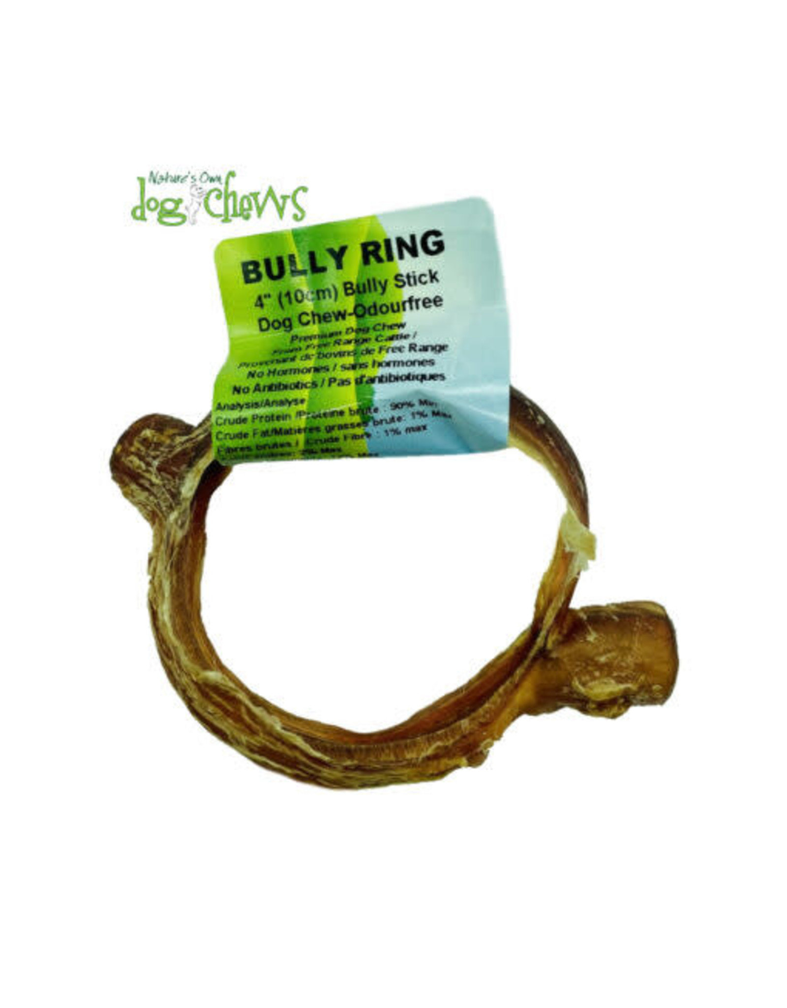 natures own dog chews Nature's Own Anneau Bâton de Boeuf 4''