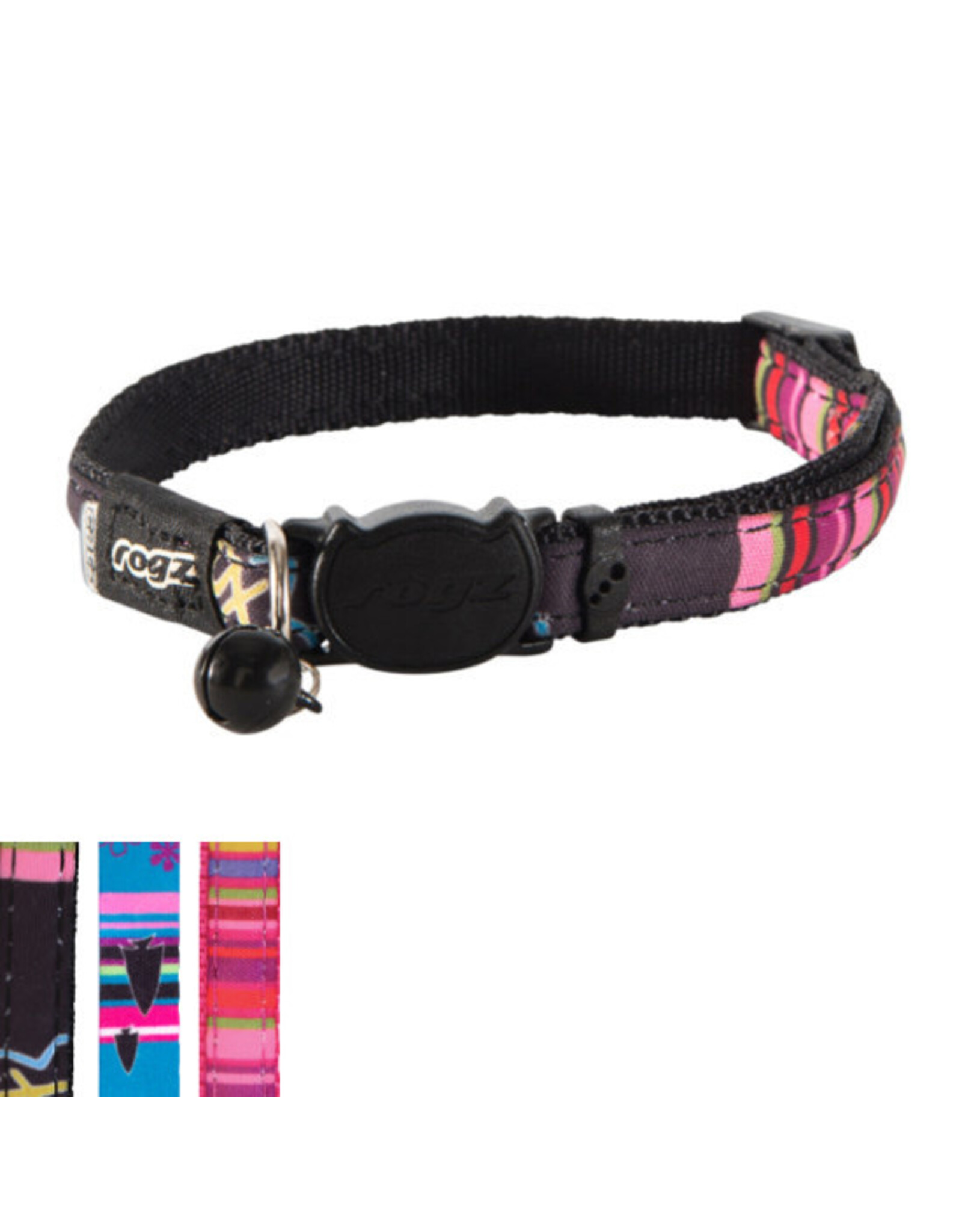 Rogz *DISC* Rogz Collier chat rayures Bleues