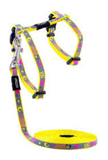 Rogz *DISC* Rogz Harnais et laisse chat reflectocat  jaune 9-16''