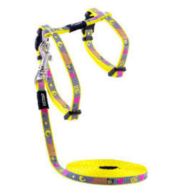 Rogz *DISC* Rogz Harnais et laisse chat reflectocat  jaune 9-16''