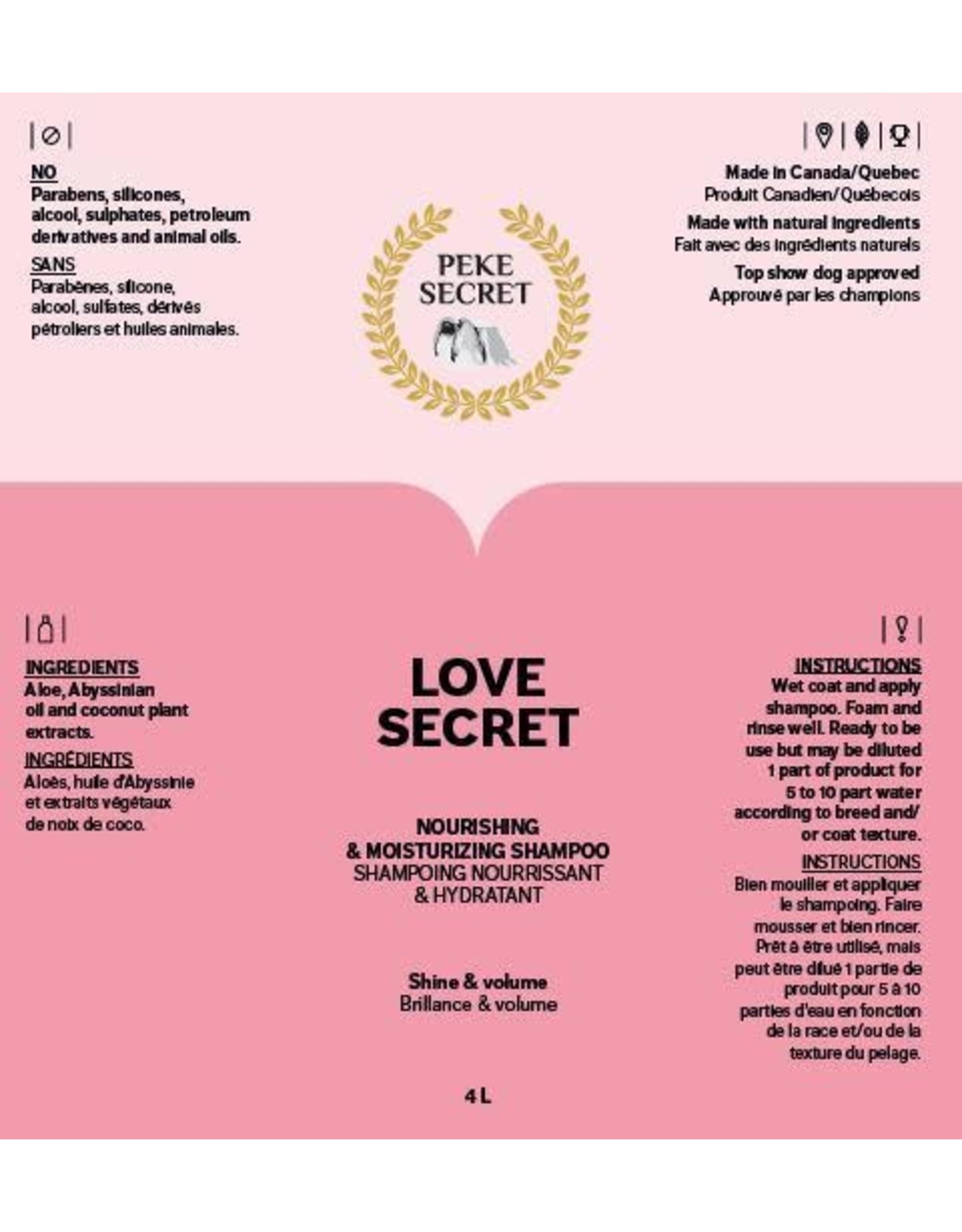 Peke Secret PEKE Love Secret Shampoing 500ml