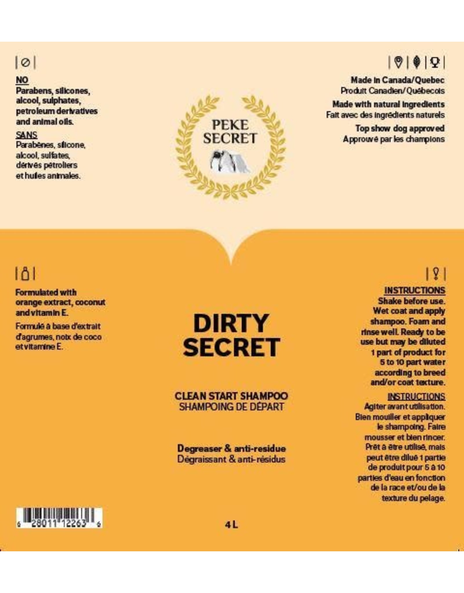 Peke Secret PEKE Dirty Secret Shampoing 500ml