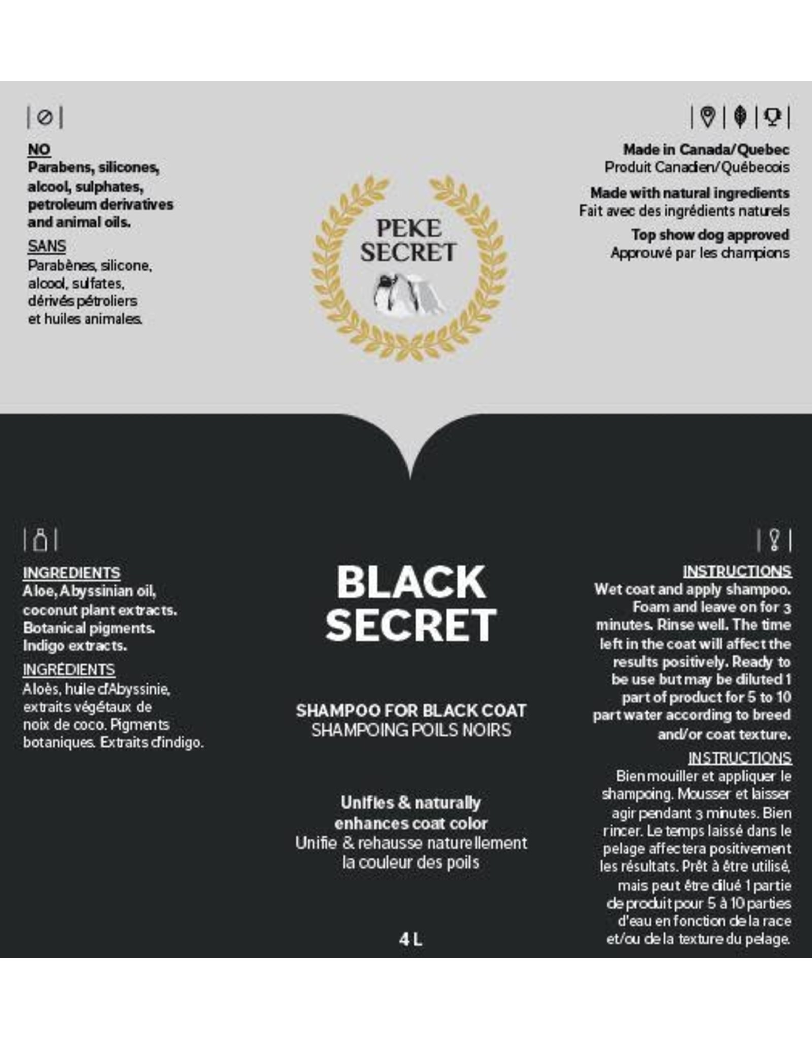 Peke Secret PEKE Black Secret Shampoing 500ml