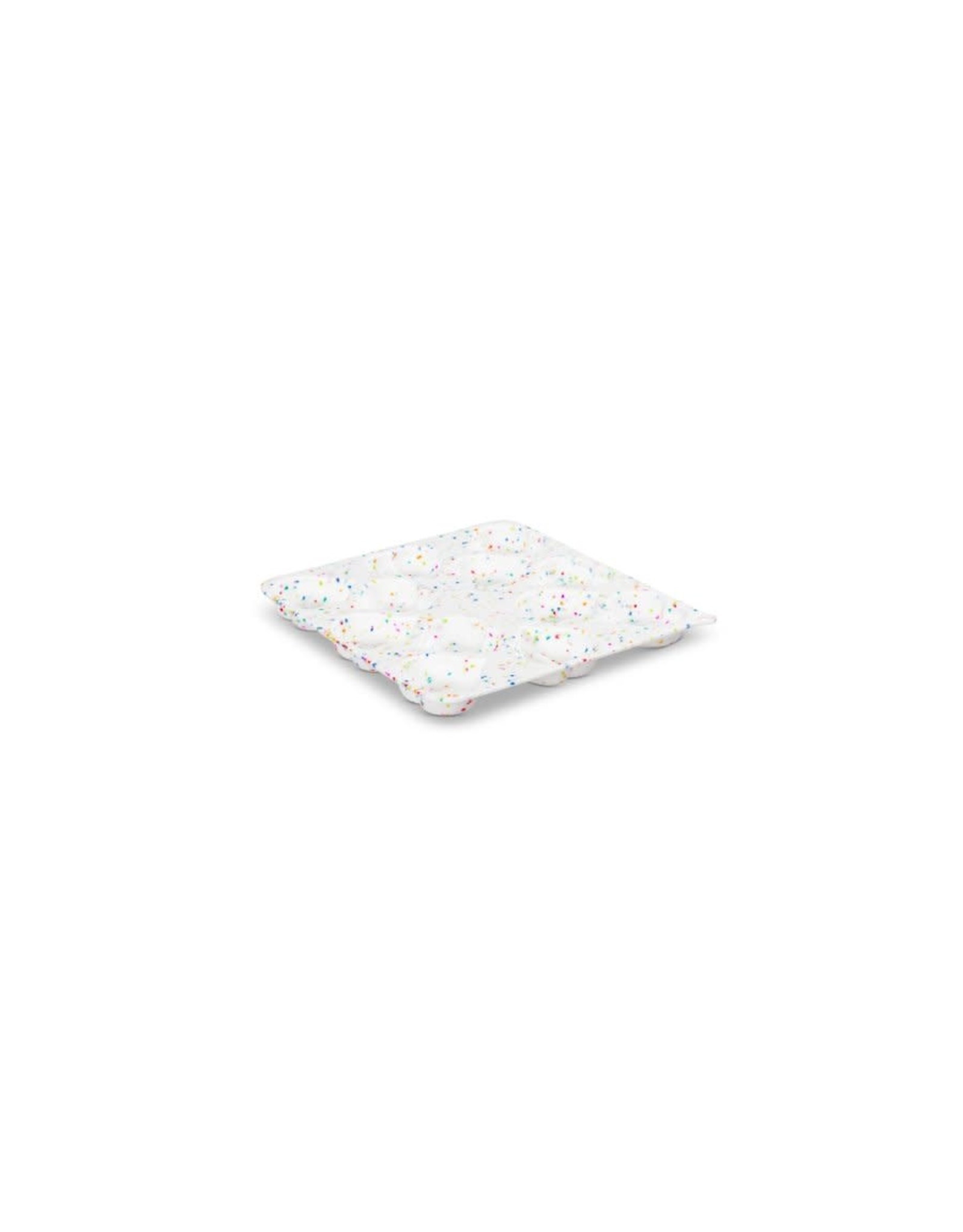 Moule carré 8'' x 8'' en silicone - confetti